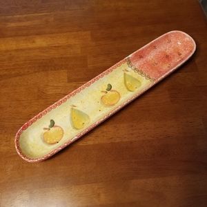 WCL Hand Painted Ceramic Fruit/Olives/Crackers/Appetisers Oval Serving Dish 18"